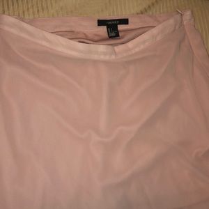 Long blush Skirt mini underneath sheer on top